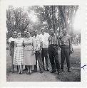 Nieces & nephews, July 1958, Dale Turner, Beatrice Sikes, Flossie Reed, Albert Fergusen, Clarence Turner, Vaughn Turner, Bud Fergusen